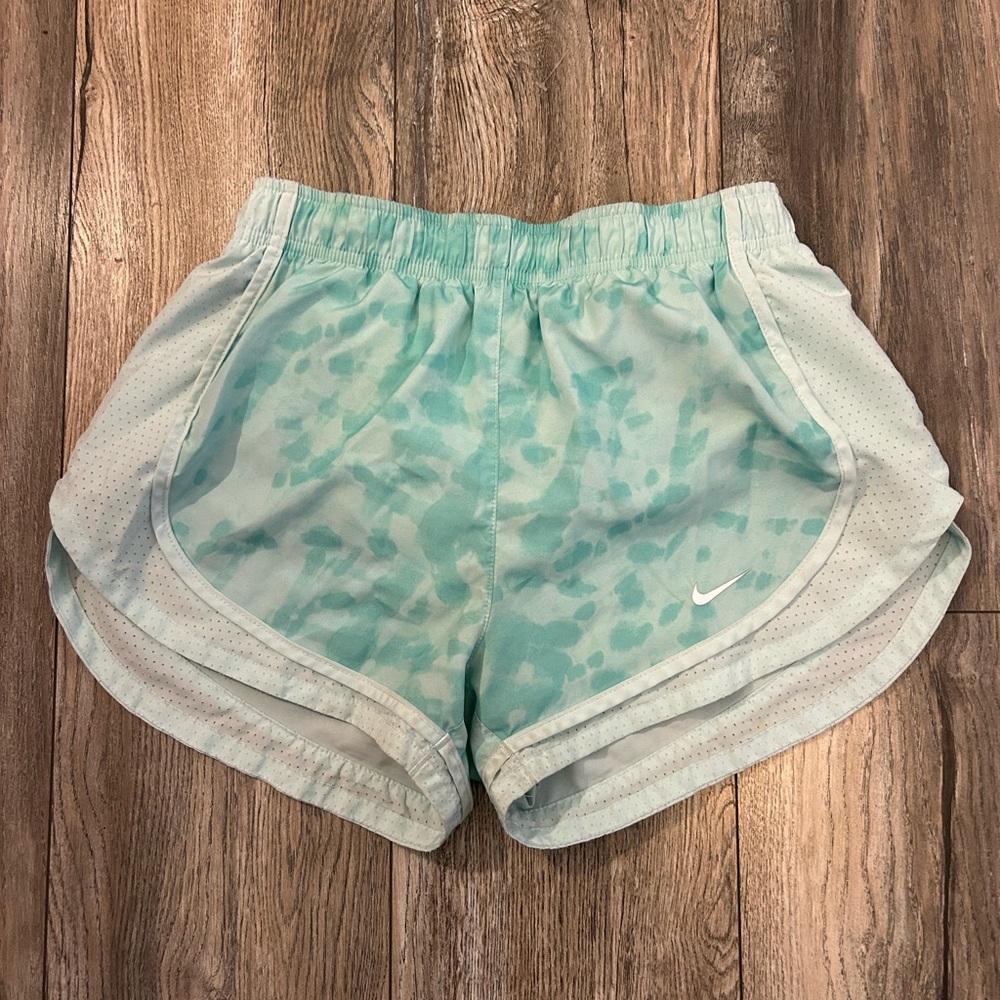 blue tie dye nike running shorts